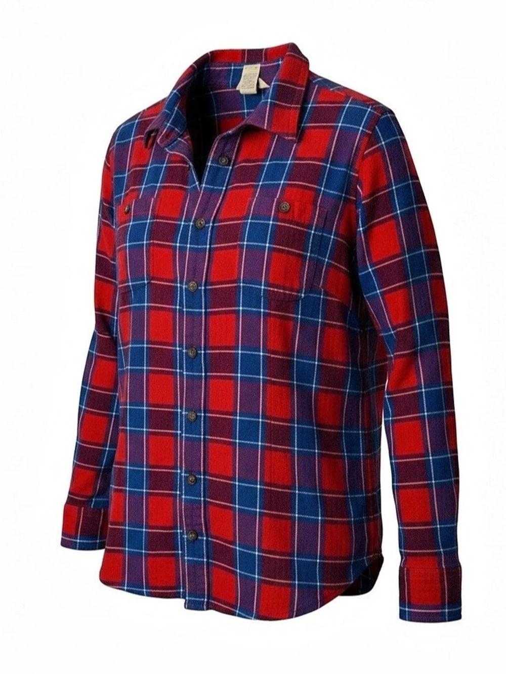 Duluth Trading Woman’s Plaid Button Down Collar Shirt Size Medium